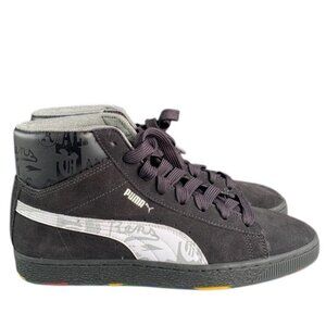 Puma Black Fives x Suede High Sneakers Men’s 9.5 Black 2021 Mid Top Limited